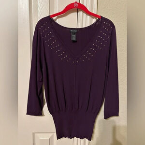 Vintage Multiples brand sweater. - size large in plum / purple